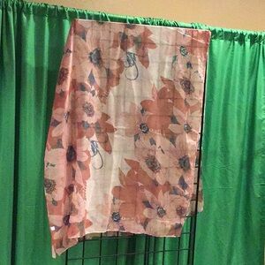 Orange and Pink Casual Resort Scarf